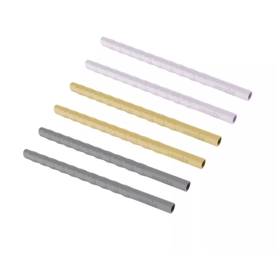 Everyday baby silikonske slamke, 6 komada,siva/lavanda/žuta