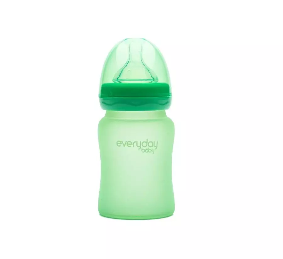 Everyday baby staklena bočica 150ml, reagira na toplinu, tirkizna