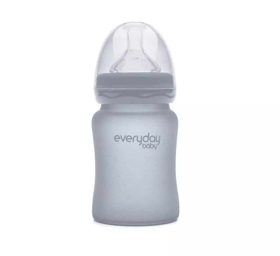 Everyday baby staklena bočica 150ml, Healty+ Siva